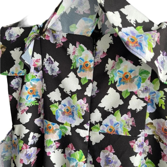 AIDAN MATTOX Strapless High Low Floral Wedding Gown Size 2 - Picture 6 of 16